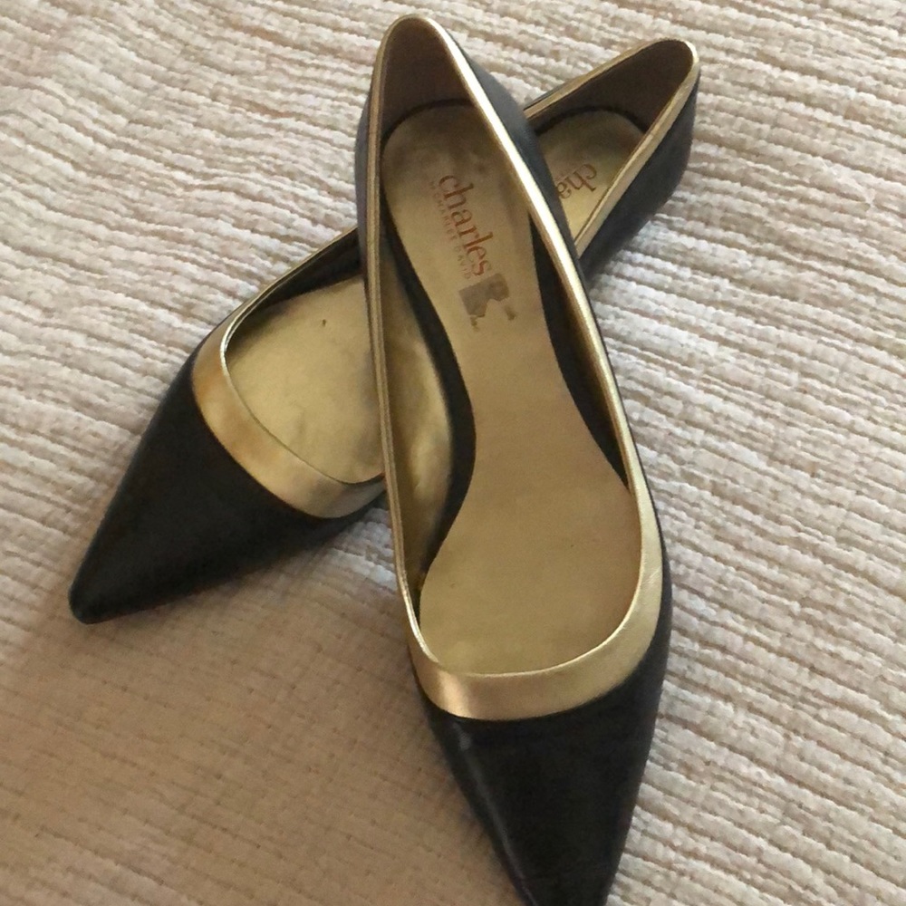Black flats by Charles David sz 10b